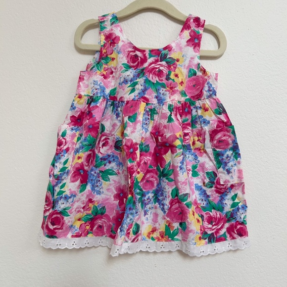 VINTAGE KOKOMO KIDS Toddler Girl Pink‎ Floral Dress - size 18 Months - adorable - Picture 2 of 12